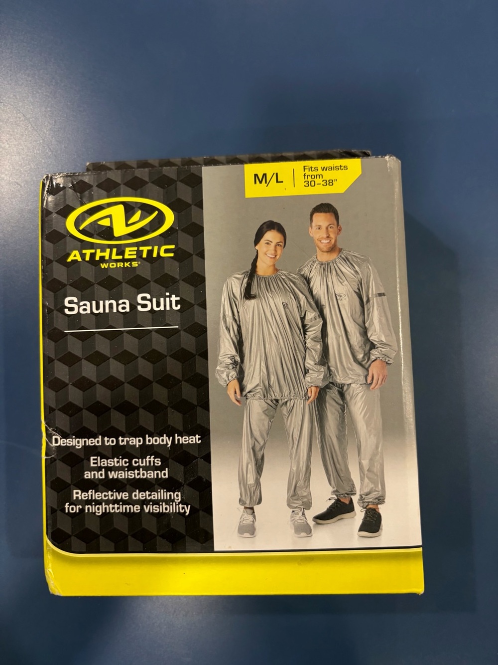 Athletic Works Silver Reflective Sauna Suit - Jacket & Pants